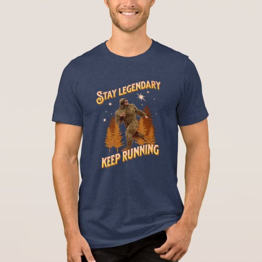 Legendär bleibe, Behaltend Funny Bigfoot Tri-Blend Shirt (Vorderseite)