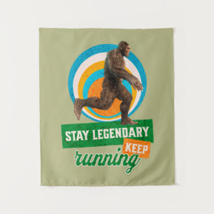 Legendär bleibe, Behaltend Funny Bigfoot Wandteppich