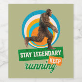 Legendär bleibe, Behaltend Funny Bigfoot Weinetikett (Einzelnes Label)