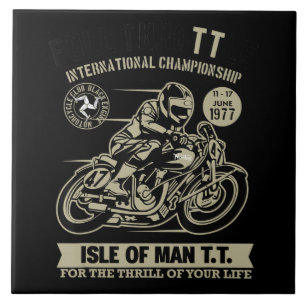 Legendär mit Motorrad Racing Art Geschenk Fliese