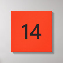 Legendär Nr. 14 in Orange und Schwarz