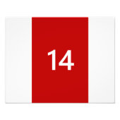 Legendär Nr. 14 in rot und weiß Fotodruck (Vorne)