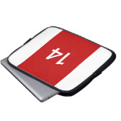 Legendär Nr. 14 in rot und weiß Laptopschutzhülle (Vorne Knopf)