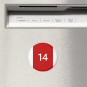 Legendär Nr. 14 in rot und weiß Magnet (In Situ (Geschirrspüler))