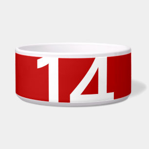 Legendär Nr. 14 in rot und weiß Napf