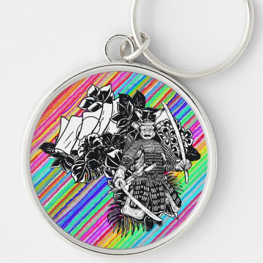 Legendär Samurai Warrior mit Katana Design Schlüsselanhänger (Vorne)