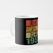 Legendär seit 1955 Sprichwort Geburtstag Kaffeetasse (Vorderseite Links)