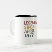 Legendär seit April 1972 Zweifarbige Tasse (Vorderseite Links)
