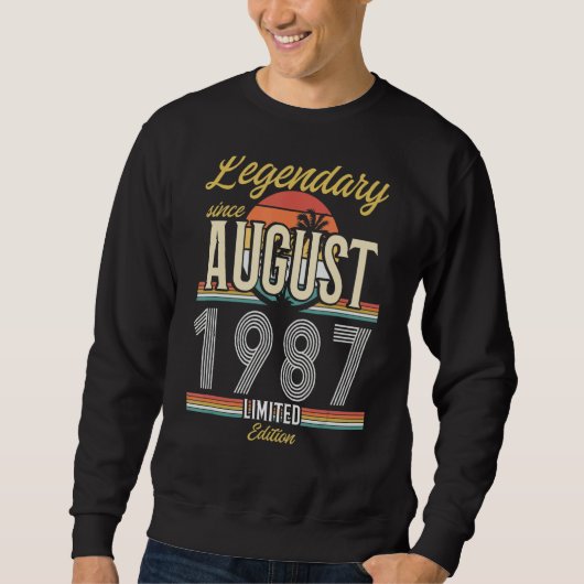 Legendär Seit August 1987 Vintag Sweatshirt (Vorderseite)