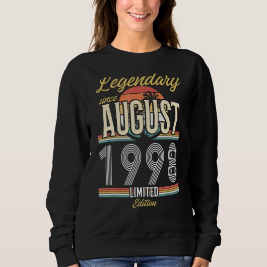 Legendär Seit August 1998 Vintag Sweatshirt (Vorderseite)