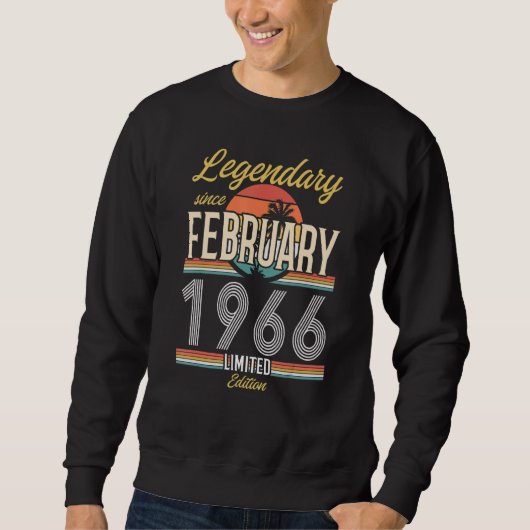 Legendär seit Februar 1966 Vintag Sweatshirt (Vorderseite)