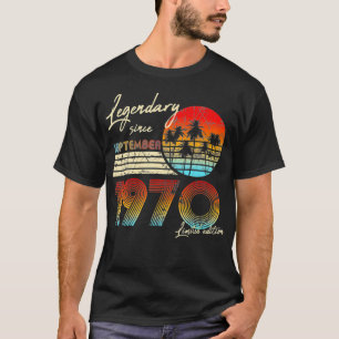 Legendär seit Geburtstag September 1970 Vintage 50 T-Shirt