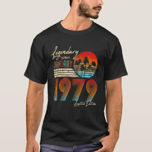 Legendär seit Januar 1979 Vintag 43Rd Bir T-Shirt