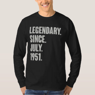Legendär seit Juli 1951 71 Jahre alt 71. Geburt T-Shirt