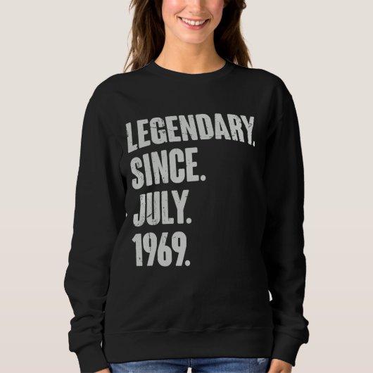 Legendär seit Juli 1969 53 Jahre alt 53. Geburt Sweatshirt (Vorderseite)