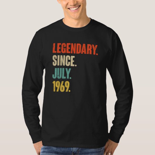 Legendär seit Juli 1969 53 Jahre alt 53. Geburt T-Shirt (Vorderseite)