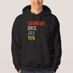 Legendär seit Juli 1970 52 Jahre alt 52. Geburt Hoodie