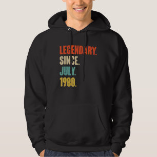 Legendär seit Juli 1980 42 Jahre alt 42 Jahre Gebu Hoodie