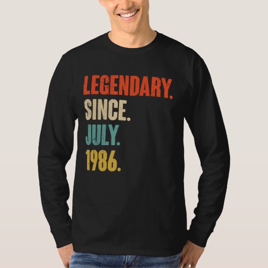 Legendär seit Juli 1986 36 Jahre alt 36. Geburtsta T-Shirt (Vorderseite)