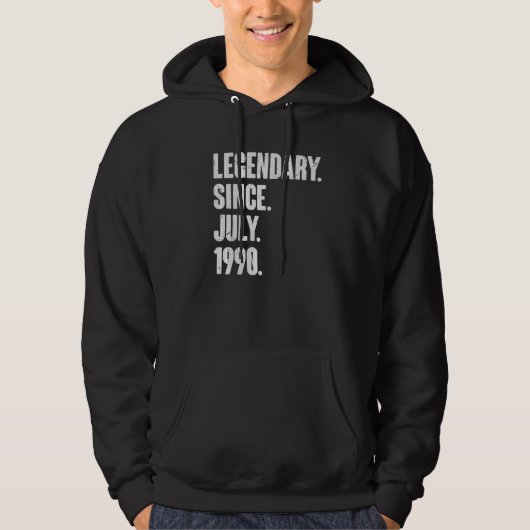 Legendär seit Juli 1990 32 Jahre alt 32. Geburt Hoodie (Vorderseite)