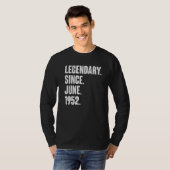 Legendär seit Juni 1952 70 Jahre alt 70. Geburtsta T-Shirt (Vorne ganz)