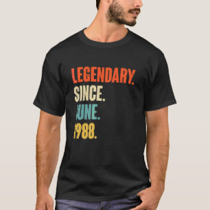 Legendär seit Juni 1988 34 Jahre alt 34 Jahre T-Shirt