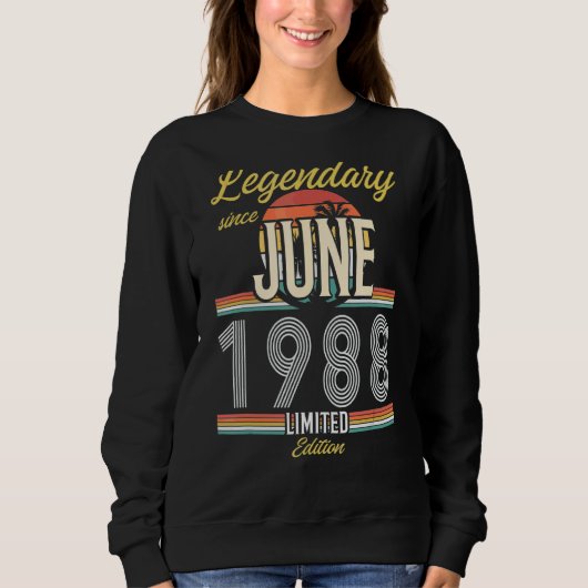 Legendär seit Juni 1988 Vintag Sweatshirt (Vorderseite)