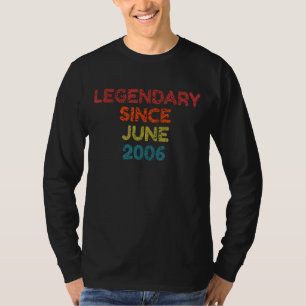 Legendär seit Juni 2006 Retro Birthday T-Shirt