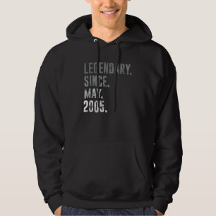 Legendär seit Mai 2005 17. Geburtstag Vintag 200 Hoodie