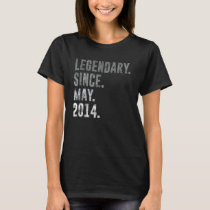 Legendär seit Mai 2014 8. Geburtstag Vintag 2014 T-Shirt