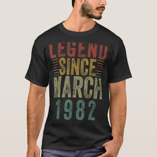 Legendär seit März 1982 40. Geburtstag T-Shirt (Vorderseite)