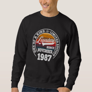 Legendär Seit November 1987 35. Geburtstag 35 Jahr Sweatshirt