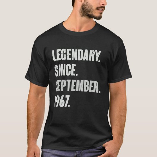 Legendär seit September 1967 55 Jahre alt 55th B T-Shirt (Vorderseite)