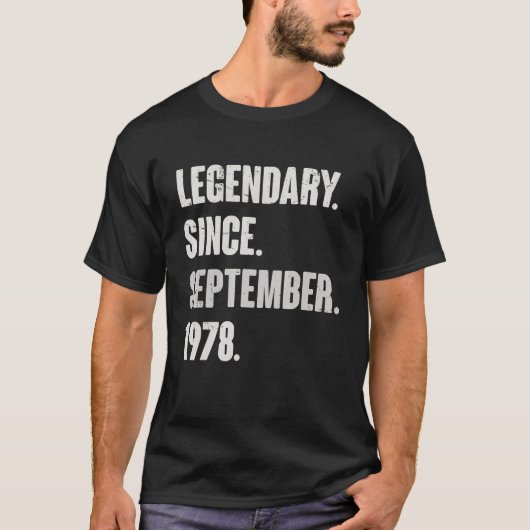 Legendär seit September 1978 44 Jahre alt 44. T-Shirt (Vorderseite)