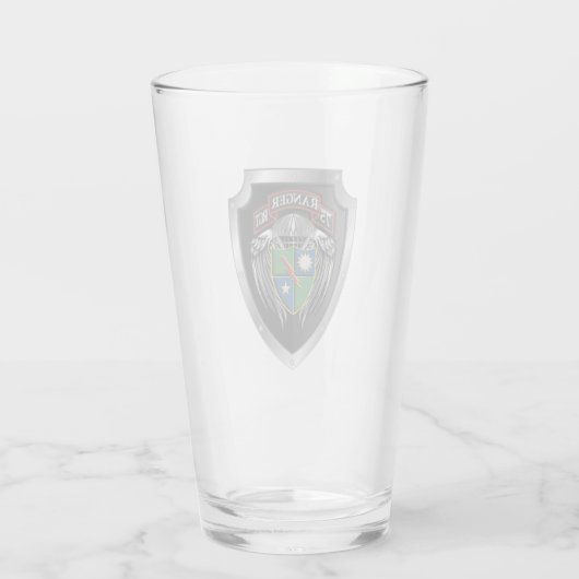 Legendäre 75. Ranger Regiment Custom Shield Glas (Rückseite)