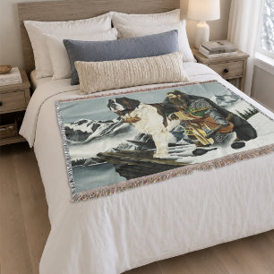 Legendäre alpine Fantasy-St.-Bernhard-Zwerg  Decke