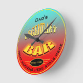 Legendäre Bar des Vaters oder eines Namens - Runde Wanduhr (Winkel)