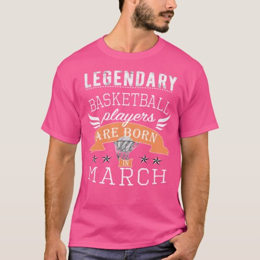 Legendäre Basketball-Legenden sind im März Boy Geb T-Shirt (Vorderseite)