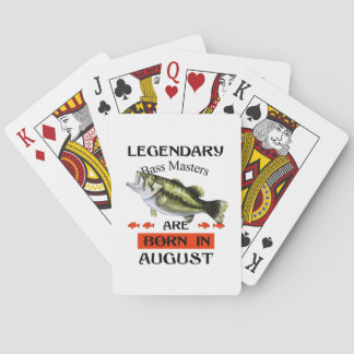 Legendäre Bassmeister sind im August Geboren Spielkarten