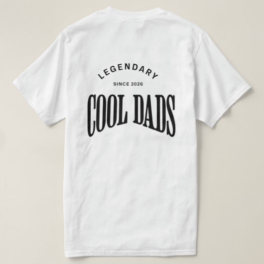 Legendäre Coole Väter – Fette Typografie-Design T-Shirt (Design Rückseite)