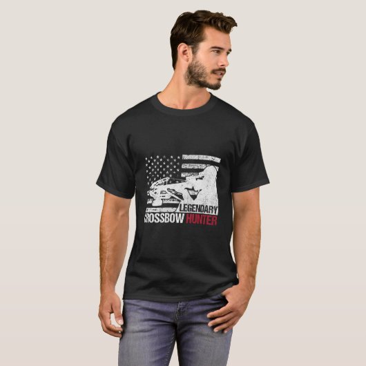 Legendäre Crossbow Hunter Jagd T-Shirt (Vorne ganz)
