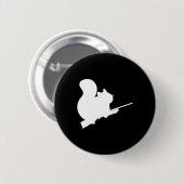 Legendäre Eichhörnchen Jagd Byck Design Pelle Button (Vorne & Hinten)