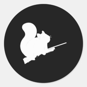 Legendäre Eichhörnchen Jagd Byck Design Pelle Runder Aufkleber