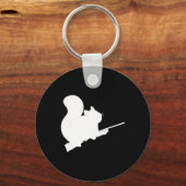 Legendäre Eichhörnchen Jagd Byck Design Pelle Schlüsselanhänger (Vorderseite)