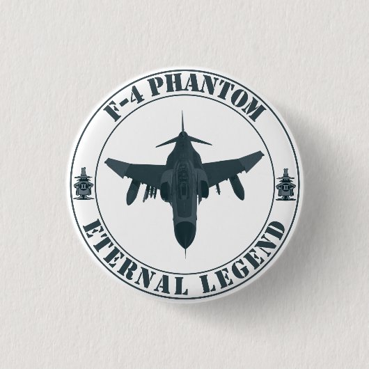 Legendäre F-4 Phantom Fighter Aircraft Button (Vorderseite)