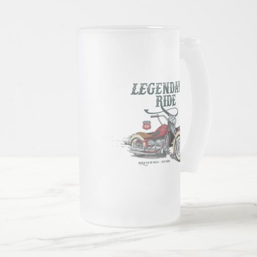 Legendäre Fahrt Mattglas Bierglas (VorderseiteRechts)