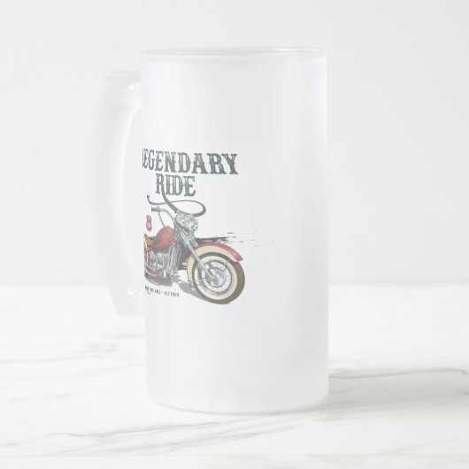 Legendäre Fahrt Mattglas Bierglas (Vorderseite Links)