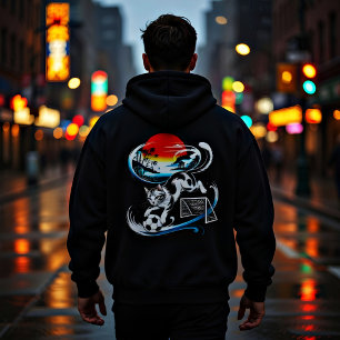 Legendäre japanische Fußball-Katze - Streetwear-Ge Hoodie