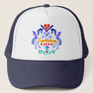 ❤️ ✦° ・ 🦄 Legendäre Liebe-Einhorn Chic Trucker Ha Truckerkappe