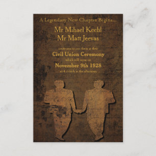 Legendäre Liebe Gay Wedding Einladung